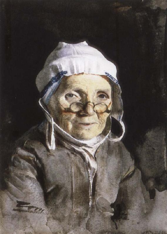 Anders Zorn Grandmother Norge oil painting art